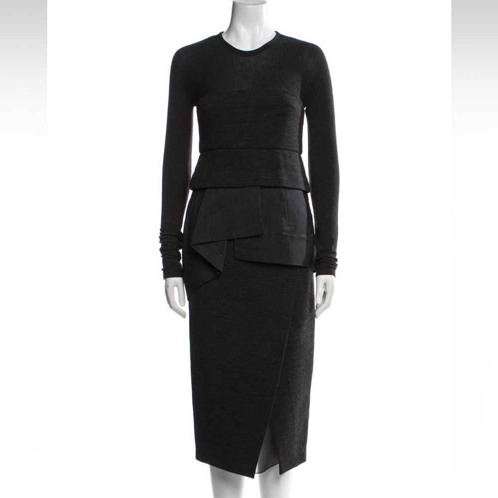 Donna Karan Black Layered Dress